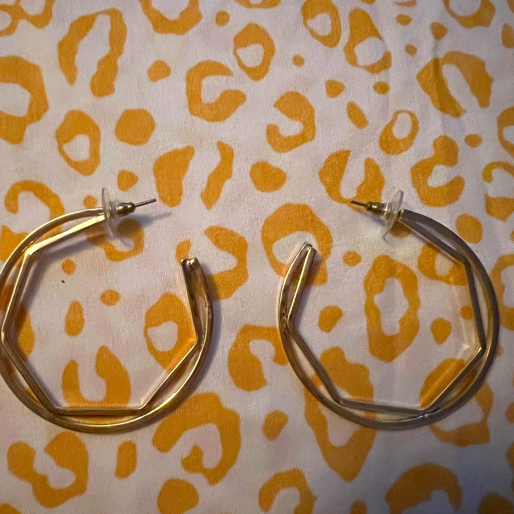 Gold hoop earrings